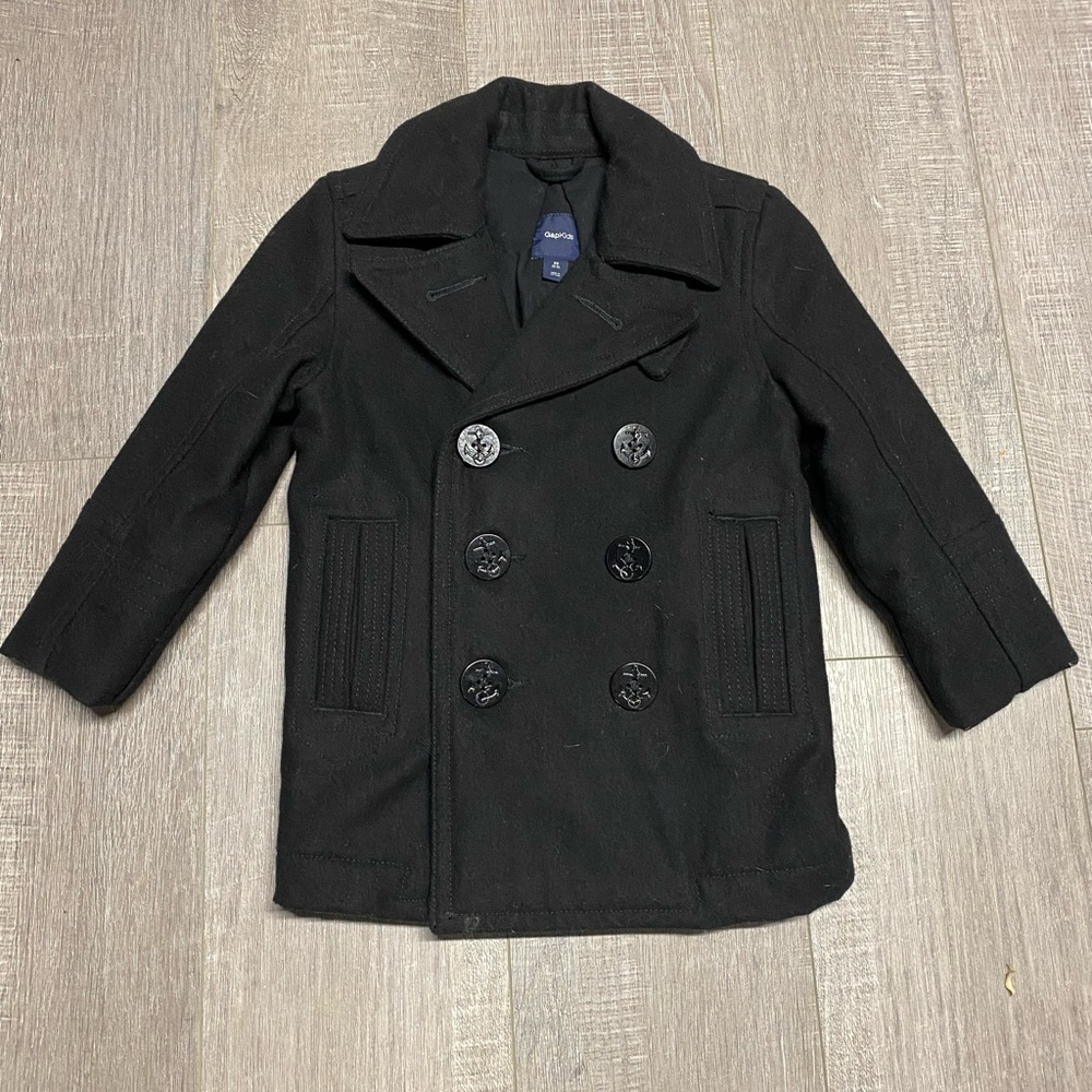 Children's Black Peacoat